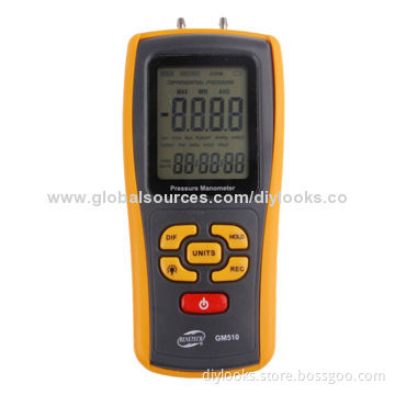 BENETECH GM510 LCD Display Pressure Manometer, Yellow